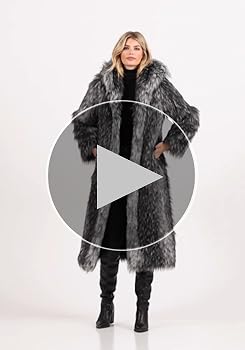 Fabulous-Furs Donna Salyers Smokey Fox Hooded Full-Length